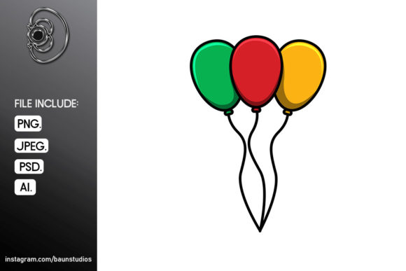 Balloon Christmas Illustration for Festive Branding