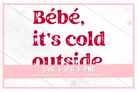 Bebe It s Cold Outside Retro Christmas Illustrations