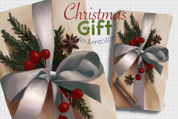 CHRISTMAS GIFT Watercolor Silver Illustration Review