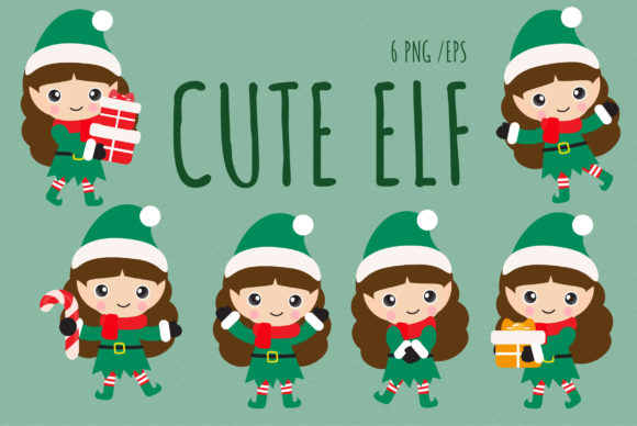 Christmas Girl Elf Character Illustration for Content Publishing