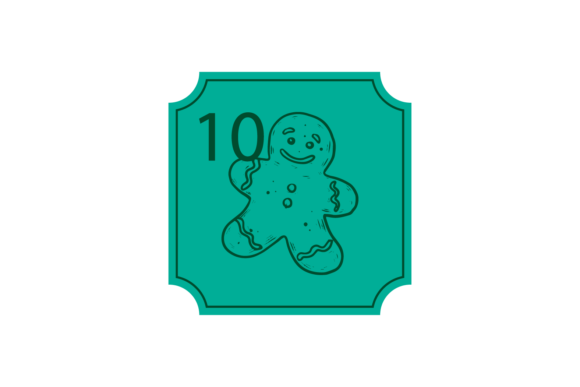 Christmas Stickers Gingerman Svg for Illustrations