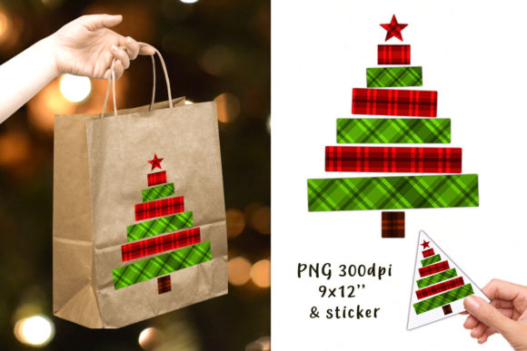 Decorative Christmas Tree in a Cage Illustration