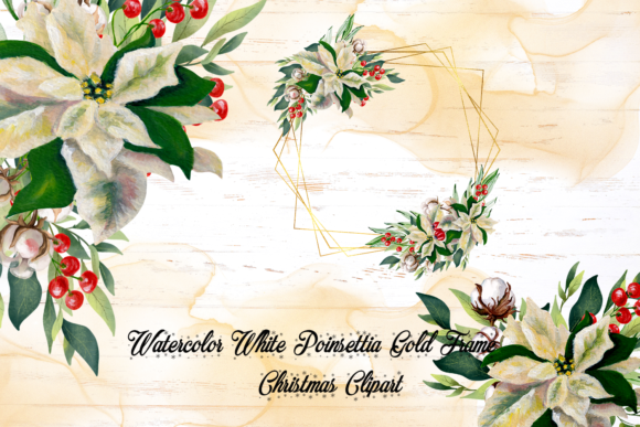 Golden Christmas Frame Illustrations for Holiday Content