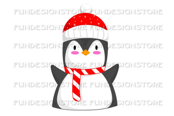 PINGUINE, SNOW, CHRISTMAS Illustrations