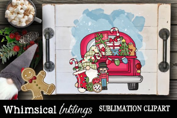 Simple Gnome Christmas Delivery Illustrations for Handmade Creations