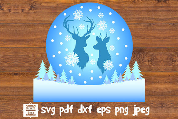 Winter Scene Svg, Christmas Deer Illustrations